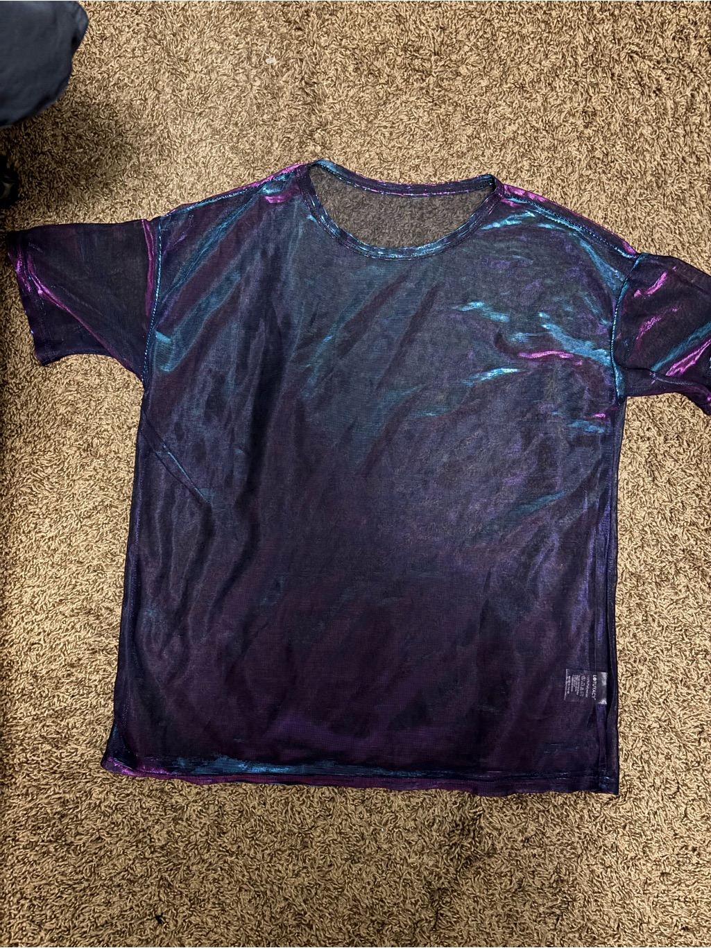 Iridescent Navy Blue Sheer Tee